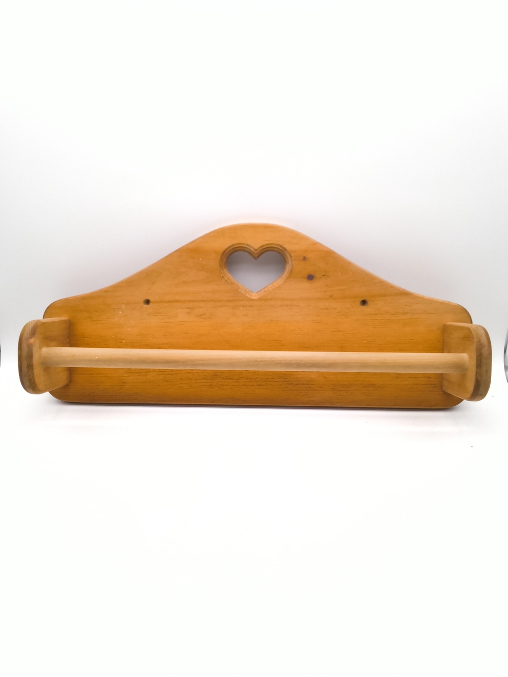 Vintage White Feather Country Store Pine Wood Towel Holder - Raglan, ON